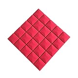 WXQIANG Los Paneles de Pared acústicos 10PCS Multifunction, Auto-Adhesivo de Piano Habitación Tambor Hotel acústicos absorbentes del algodón Adhesivo acústica (Color : Red)
