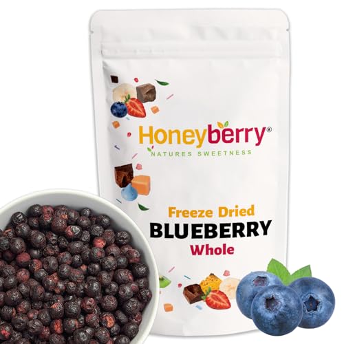 Arándanos Azules Liofilizados Enteros 100g — Fruta Liofilizada sin Azúcar ni Aditivos — Arándanos Deshidratados — Para Repostería, Topping, Muesli, Smoothie y Postres