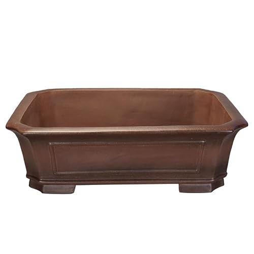 Gelasige A Flower Pots Purple Sand Ntique Handmade 80Cm Rectangle Flower Nd Greenery Breathable Bonsai Pots Outdoor Flower Pots