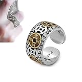  HHZR Richluck Max Force Cinque Kaiser Monete, Anello Cinque Monete Imperatore, Monete Cinesi Feng Shui, attirare immediatamente la felicità, Manifestare l\'attrazione della ricchezza (1Pcs)