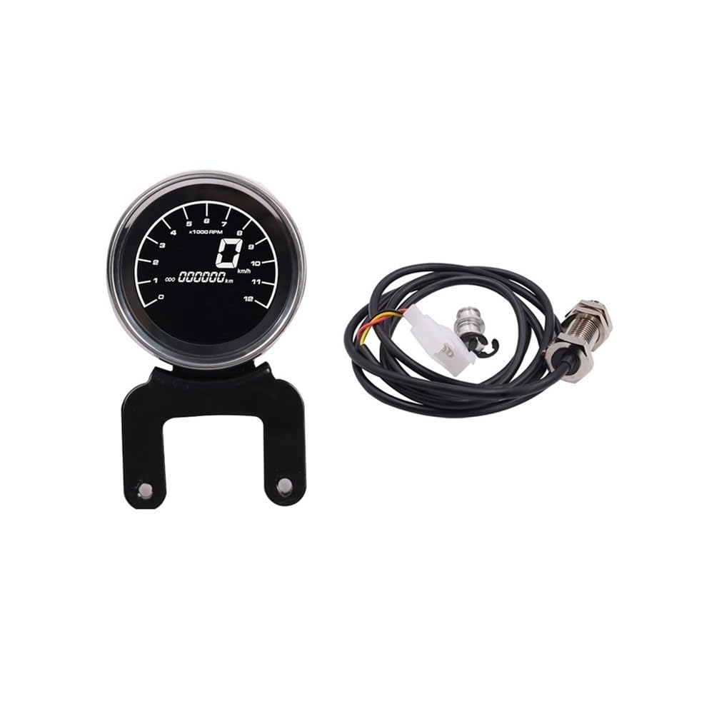 Contagiri contachilometri Contagiri Moto 12V Retroilluminazione A LED Per Tachimetro Digitale Temperatura Misuratore Carburante Indicatore Di Livello Moto