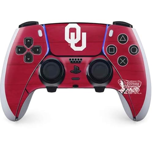 Skinit Decal Gaming Skin Compatible with PS5 DualSense Edge Pro Controller - Officially Licensed University of Oklahoma Sooners Design