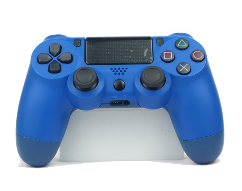 Emilio Fernández Mando Inalámbrico para PS4, Compatible con PS4/Pro/Slim/PC, Controlador con Doble Vibración, Panel Táctil, Sensor Giroscópico, (AZUL)