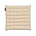 LINUM PEPPER Cojín del asiento 40x40 cm, 100% Algodón, Lavable en la lavadora, Beige Crema
