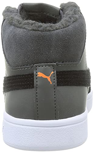 Image of Puma Smash V2 MID L Fur JR Sneaker, Dark Shadow, 4 UK