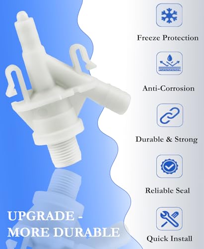 Image of Upgraded RV Toilet Valve Replacement Kit for Dometic Toilets 300 /310 /320 | Sealand Toilet Water Valve, RV Toilet Parts 385311641, Freeze-Resistance and Leakage-Resistant, for Camper Pedal-Flush Toilet