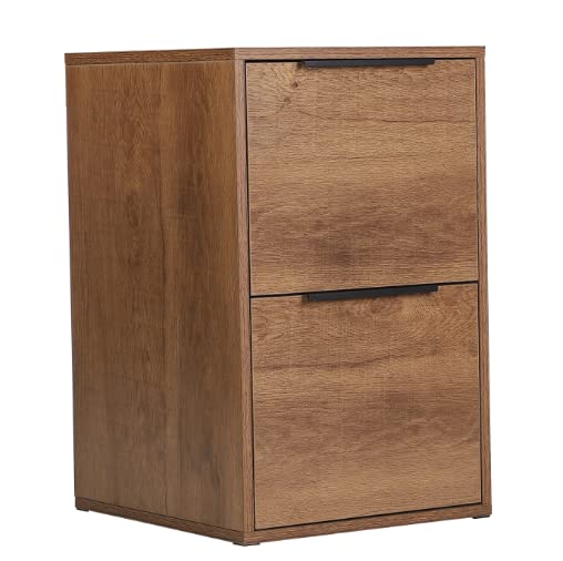 Wood Home Office File Cabinet with 2 Drawers Vertical Filling Cabinet for Letter