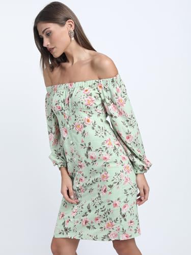 Image of Tokyo Talkies Women's Dresses for Women | Floral Print | Short Dress | Strap Sleeves | Elegant & Trendy | Western
