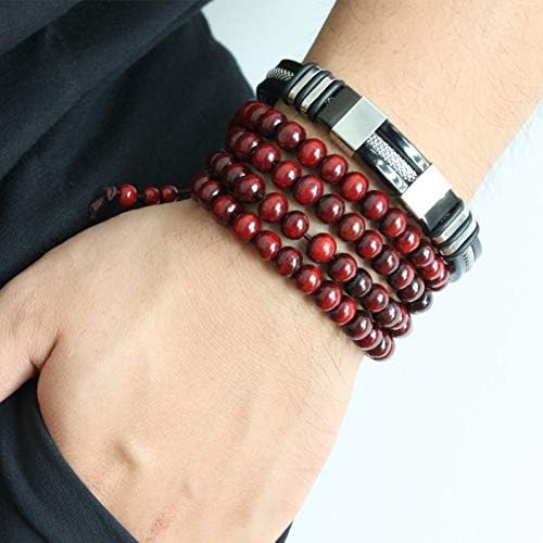 Leather Wristband Stainless Steel Silicone Black Bracelet Men'S Wristband Punk Style Design Men'S Bracelet Simple Rubber Pendant