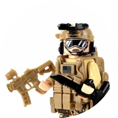 Battle Brick 1.6 Inches Tall Seal Team Six Commando Custom 1 Special Operations Collectible Minifigure in The USA | Genuine Military Minifig | Great Gift for Ages 10+ to Adult AFOL