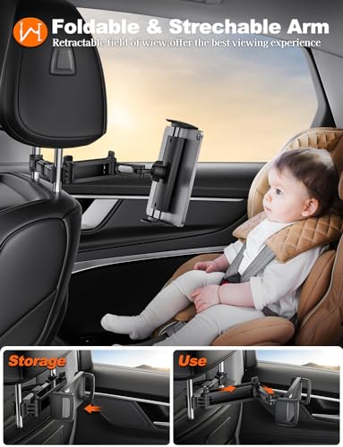 Tryone UK-66 Car Headrest Tablet Holder Mount Stretchable Backseat Tablets Stand thumb #2