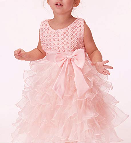 Jup'elle Little Baby Girl Dress Flower Ruffles Party Wedding Pageant Princess Pink Dresses 12Months #TOP2