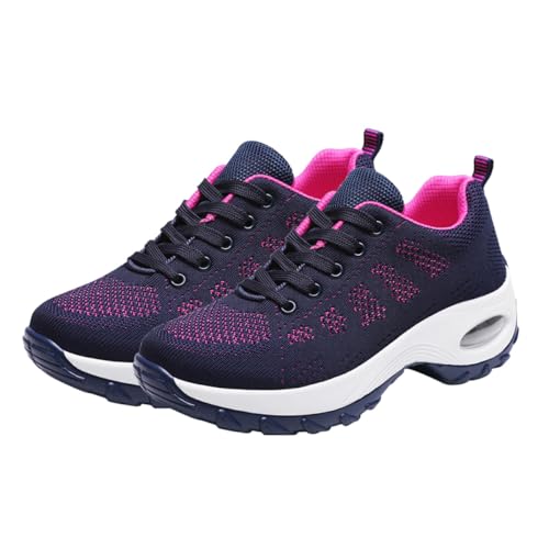 Sneakers à semelle épaisse pour femmes Ciieeo bleu foncé taille 37 de marche
