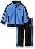 adidas Baby Boys' Iconic Tricot Jacket and Pant Set, Marina, 12 Months