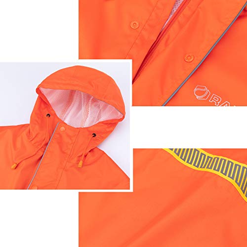 Traje Impermeable con Capucha para Hombre Talle M Naranja miniatura 5