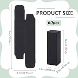 BENECREAT 60 Caja de Papel Kraft Negro para Pintalabios, Estuches...