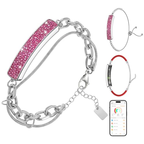Image of Smart Bracelet for Women,Daily Fitness Activity Tracker /Heart Rate Tracking /Sleep Tracking /Step Counter,1ATM Waterproof,Multiple Sport Modes, Fitness Tracking Wearable with Free App, 2 Bands