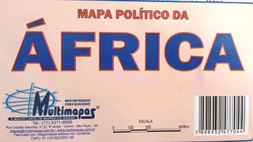 MAPA/POSTER DA ÁFRICA - CONTINENTE AFRICANO - DIMENSÕES: LARGURA 89 CM X ALTURA 117 CM