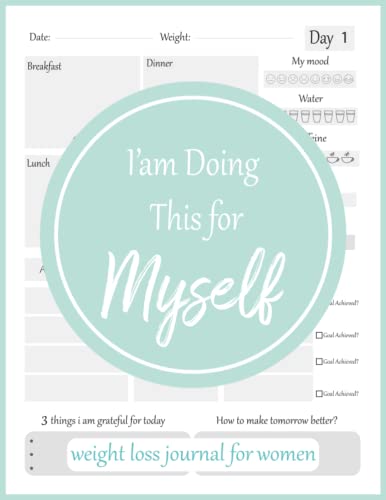 Independently published I Am Doing This For Myself Weight Loss Journal For Women: Motivational Diet And Exercise Planner - 2019 - 8.5 x 11 inches - 120 Pages