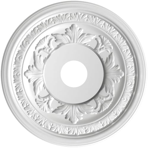 Image of 19 inchOD x 3 1 /2 inchID x 1 inchP Baltimore Thermoformed PVC Ceiling Medallion (Fits Canopies up to 7 3 /4 inch), Bright Coat Dark Bronze