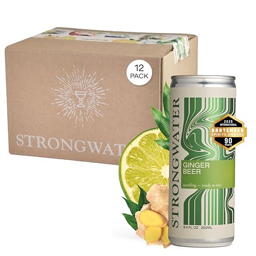 Strongwater Ginger Beer - 12pk (8.4 FlOz) - Non Alcoholic Ginger Beer Cans