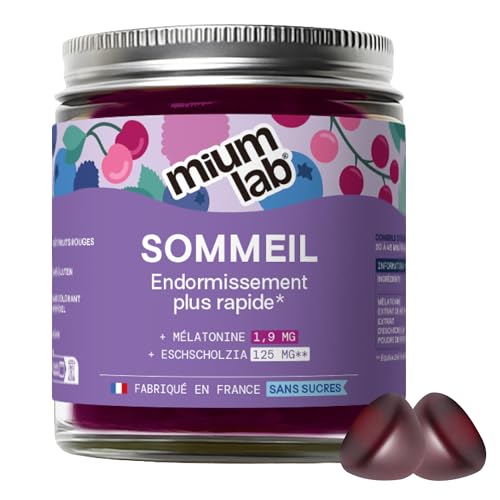 Mium Lab - Gummies Mélatonine 1,9mg - Sommeil Fort et