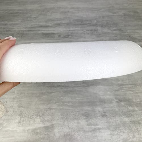 Demi-Couronne Polystyrène Lealoo - 45cm Fond Plat - Haute Densité Pour Déco