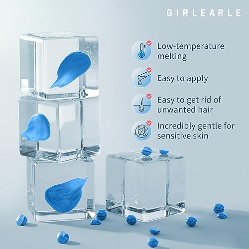 Image of GIRLEARLE Hard Wax Beads, 1lb Wax Beans for Hair Removal, Hard Wax for Women Sensitive Skin at Home, Wax Refill Perfect for Brazilian Bikini, Eyebrow, Legs, Facial and Full Body with Chamomile Formula