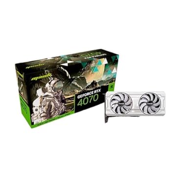 Placa de Vídeo Manli GeForce RTX 4070, 12GB, GDDR6X, 192-Bit, Branco