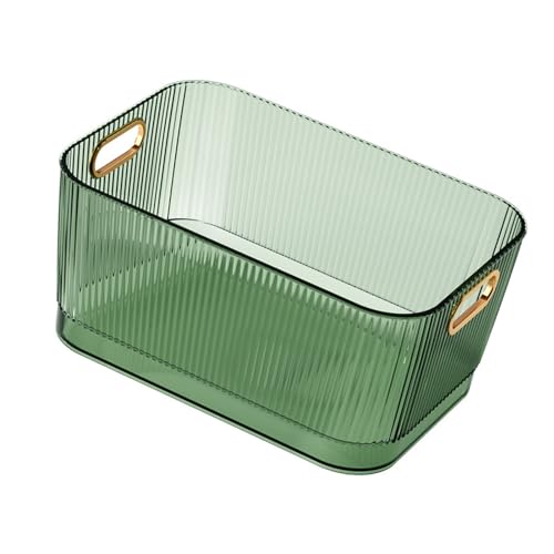 Cesta de almacenamiento acrílica verde de diseño minimalista L 6