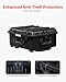 VEVOR Weatherproof Hard Case, Heavy Duty Protective Dry Box with Pre-Cut Foam, Wheels & Retractable Pull Handles for Travel, Hunt, Military, Tactical, IP67 Waterproof Case for Cameras(57x45x28)