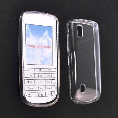 Semi-Rigid Silicone Gel (Tpu) Transparent Case for Nokia Asha/300