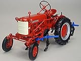 Spec Cast International Harvester Farmall Cub Tractor with 4 Row Cultivator Red Classic Series 1/16...