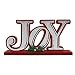 OUCHAN Joy Wooden Table Decor Christmas - Galvanized Christmas Tabletop Display Decorative Word Signs Decorations for Home and Kitchen(Joy)