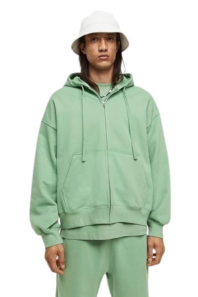 Image of Men's Hoodie for Winter Wear | Full Sleeves Casual Zipper Jacket | Oversized Hoody Cotton Blend