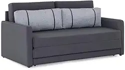 Sofá-cama 2 Lugares Casal Herval Aurora, Linho Grafite Fechado, 146 cm