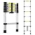 12.5FT Telescoping Ladder, Aluminum Extension Ladder with Triangle Stabilizers & Anti-Slip Feet, Fits for RV, Roof, Outdoor Use - Portable Folding Design, 330lb Capacity