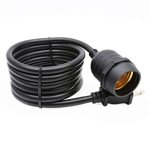 5Ft 1-Socket Mini Pendant Light, Heavy Duty Weatherproof Patio String Lights, E26/E27 Hanging Ceiling Lamp Kit, For Bistro Bar Kitchen Backyard And Industrial Vintage Diy (Thick Wire No Bulb) #TOP1