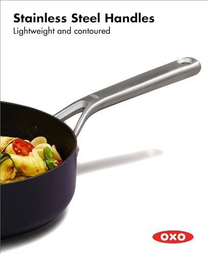 OXO Professional 3QT Saute Pan Jumbo Cooker with Lid, Hard Anodized Ceramic Nonstick Cookware PFAS-Free, Stainless Steel, Induction Suitable, Diamond Reinforced Coating Dishwasher and Oven Safe, Black - image 4