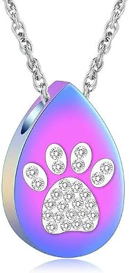 HYUNJIN Cross Urn Necklaces for Ashes Butterfly Cremation Jewelry for Ashes Memorial Ash Pendant Keepsake Gifts for Loss of Loved One-Colorful-5pcs pendant only