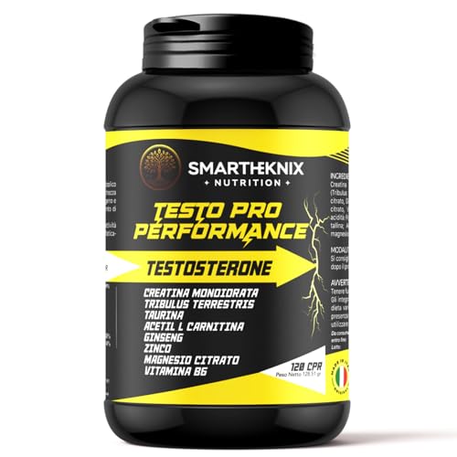 SMARTHEKNIX Integratore Testosteron Uomo, 120 Cpr