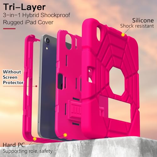 Coque iPad Mini 6 antichoc pour éviter les écrans brisés avec rangement crayon sécurisé - 5