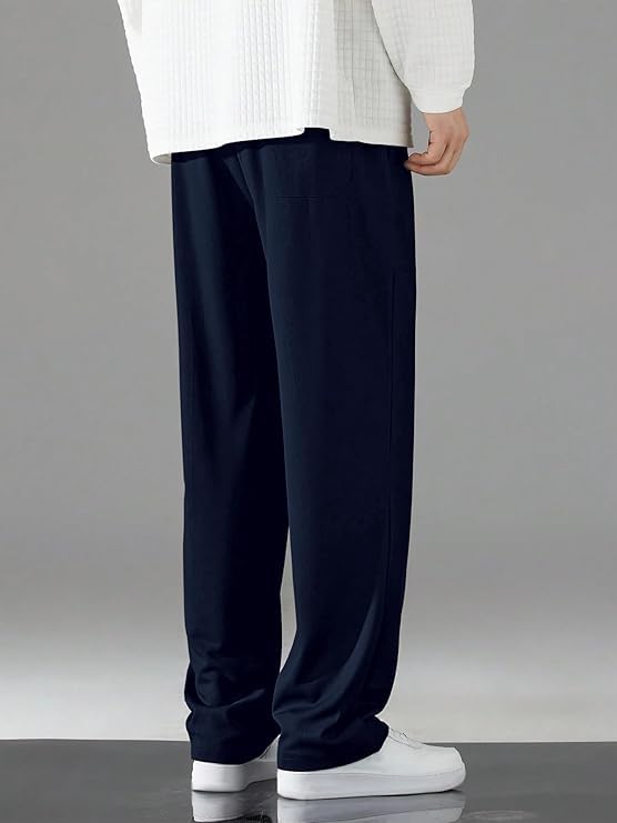 Image of GRECIILOOKS Men's Lycra Cargo Track Pants - Loose Fit Joggers for Men | Korean Style Travel & Lounge Wear with Pockets (Available in Plus Size)