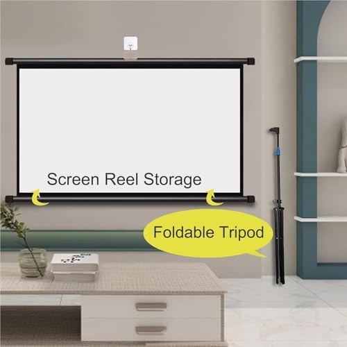 Pantalla de proyector portátil 60" con trípode ajustable miniatura 2