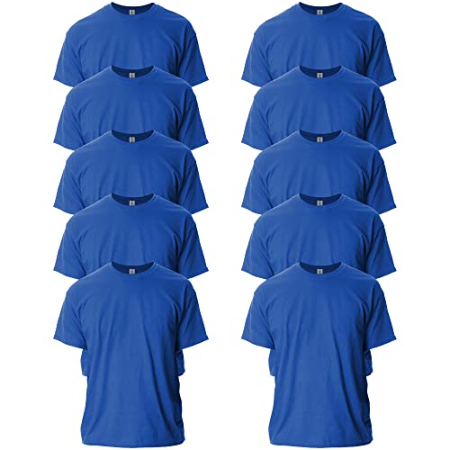 GILDAN T-Shirt Męski, Royal Opakowanie 10 Szt., M