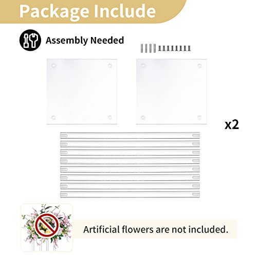 Nuptio Wedding Centerpieces Acrylic Vases - 2 Pcs 31.5 inch Tall Flower Vase Flowers Stand for Party Tables Decorations - Elegant Bulk Weddings Decoration Table Geometric Centerpiece Stands by NUPTIO - Used condition - Image 6