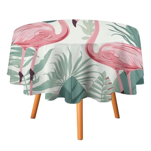 Nappe ronde lavable en machine pour protéger la table de terrasse