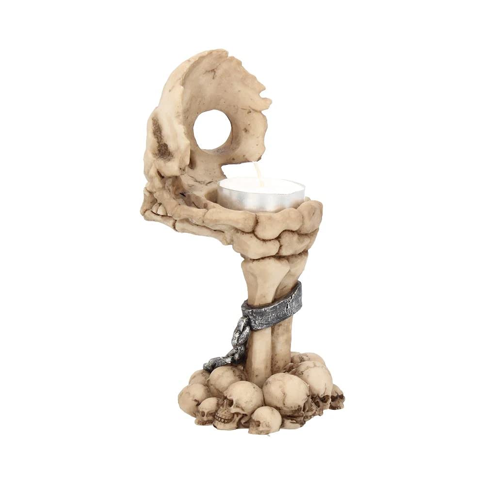 Nemesis Now Deliberation świecznik 18 cm kość słoniowa