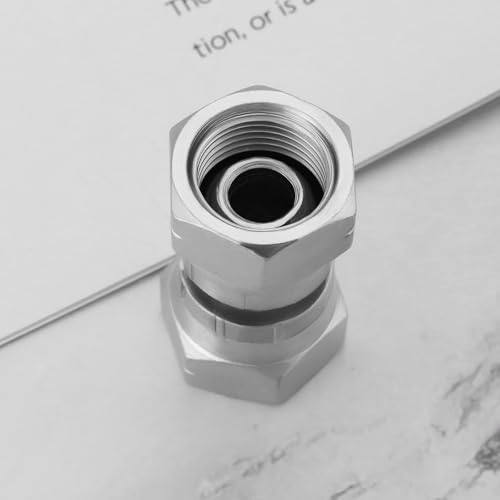 Image of 2PCS Hydraulic Female to Female Equal Swivel Coupling Adaptor Connector, Carbon Steel, 3 /8 Inch BSP to 3 /8 Inch BSP, 15.2mm ID