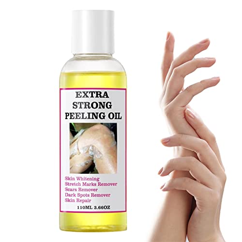 JINGLING Huile Peeling pour Le Corps,Huile de Peeling Jaune sûre Extra-Forte | Huile de Soin pour Le Corps Contre Les vergetures et Les Sports Sombres,110ml Cover